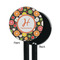 Apples & Oranges Black Plastic 5.5" Stir Stick - Single Sided - Round - Front & Back