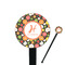Apples & Oranges 7" Round Plastic Stir Sticks - Black - Double Sided (Personalized)