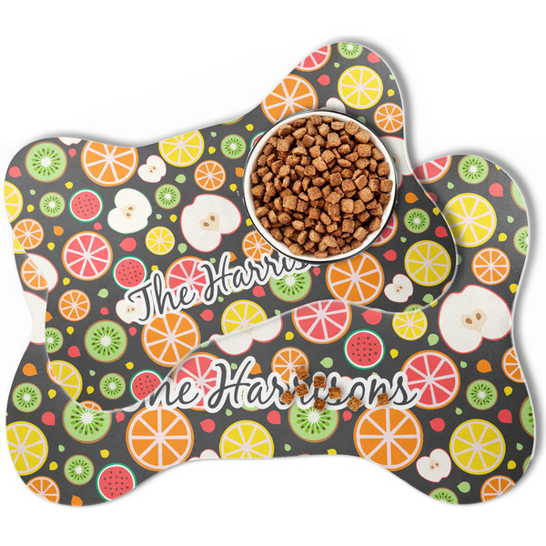 Apples & Oranges Bone Shaped Dog Mats - MAIN