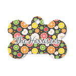 Apples & Oranges Bone Shaped Dog ID Tag - Small (Personalized)