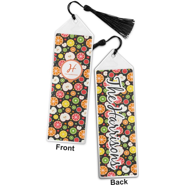 Apples & Oranges Bookmark with tassel - Front and Back
