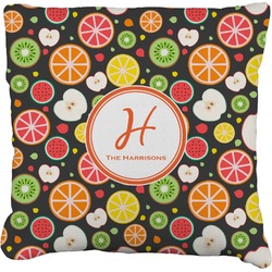 Apples & Oranges Faux-Linen Throw Pillow 20" (Personalized)