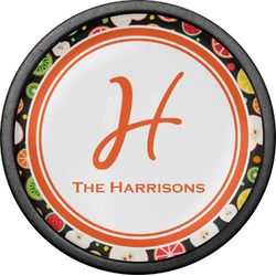 Apples & Oranges Cabinet Knob (Black) (Personalized)