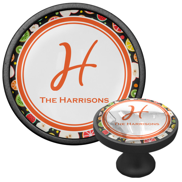 Apples & Oranges Cabinet Knob - Black - Multi Angle