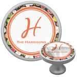 Apples & Oranges Cabinet Knob (Silver) (Personalized)