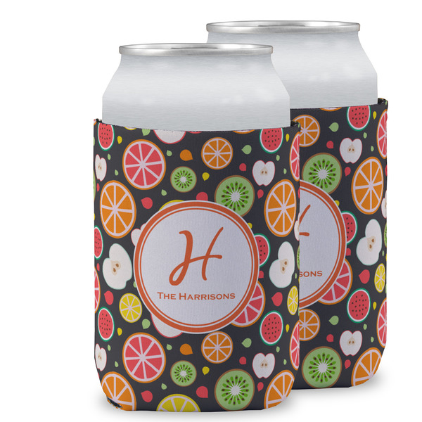 Custom Apples & Oranges Can Cooler (12 oz) w/ Name and Initial