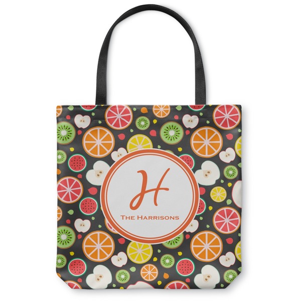 Custom Apples & Oranges Canvas Tote Bag - Small - 13"x13" (Personalized)