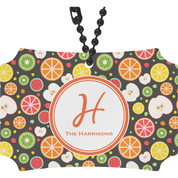 Custom Apples & Oranges Rear View Mirror Ornament (Personalized)