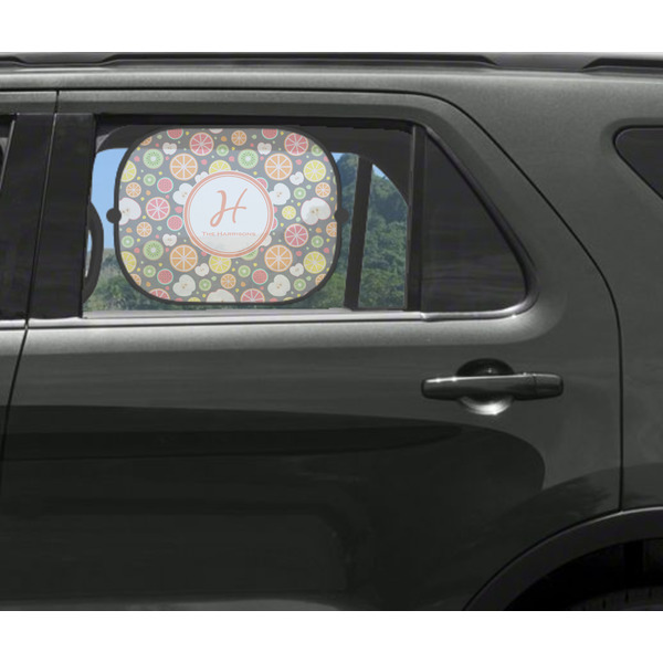 Apples & Oranges Car Sun Shade Black - In Car Window