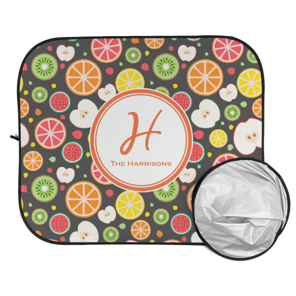 Apples & Oranges Car Sun Shades - FOLDED & UNFOLDED