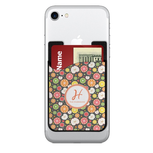 Custom Apples & Oranges 2-in-1 Cell Phone Credit Card Holder & Screen Cleaner (Personalized)
