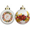 Apples & Oranges Ceramic Christmas Ornament - Poinsettias (APPROVAL)