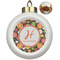 Apples & Oranges Ceramic Ball Ornaments - Poinsettia Garland (Personalized)