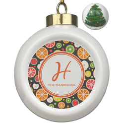 Apples & Oranges Ceramic Ball Ornament - Christmas Tree (Personalized)