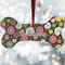 Apples & Oranges Ceramic Dog Ornament w/ Name and Initial