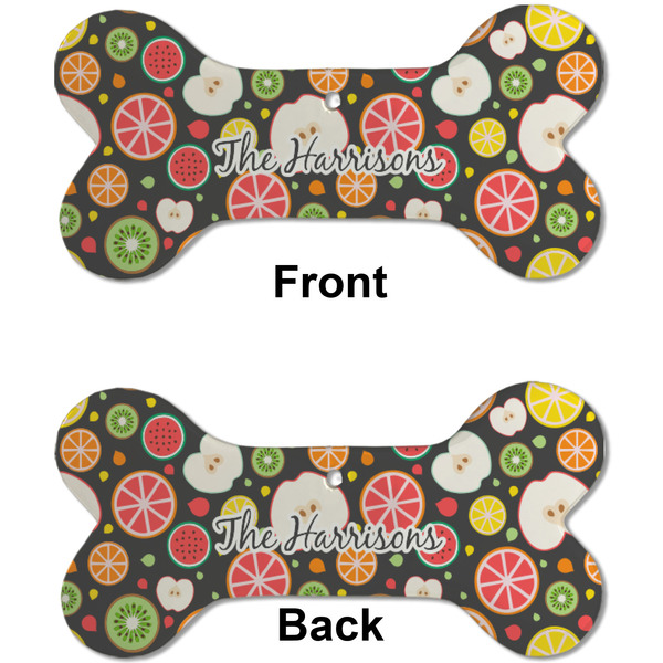Apples & Oranges Ceramic Flat Ornament - Bone Front & Back (APPROVAL)