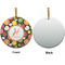 Apples & Oranges Ceramic Flat Ornament - Circle Front & Back (APPROVAL)