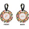 Apples & Oranges Circle Luggage Tag (Front + Back)
