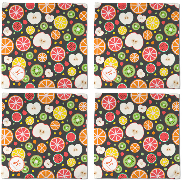 Apples & Oranges Cloth Napkins - Personalized Dinner (APPROVAL) Set of 4