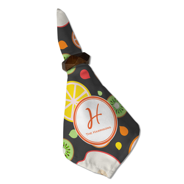 Apples & Oranges Cloth Napkins - Personalized Dinner (Folded in Ring) (MAIN)