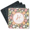 Apples & Oranges Square Rubber Backed Coasters - Set of 4 (Personalized)