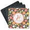 Apples & Oranges Square Rubber Backed Coasters - Set of 4 (Personalized)
