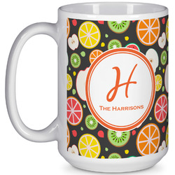 Apples & Oranges 15 Oz Coffee Mug - White (Personalized)