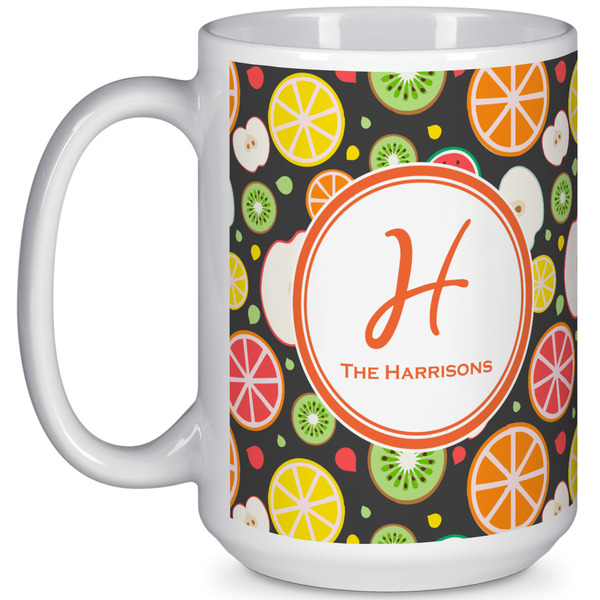 Custom Apples & Oranges 15 Oz Coffee Mug - White (Personalized)