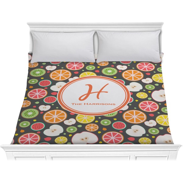Custom Apples & Oranges Comforter - King (Personalized)