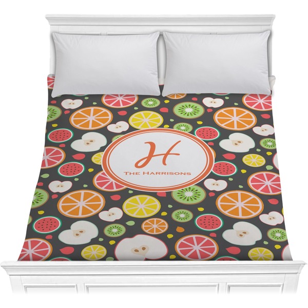 Custom Apples & Oranges Comforter - Full / Queen (Personalized)