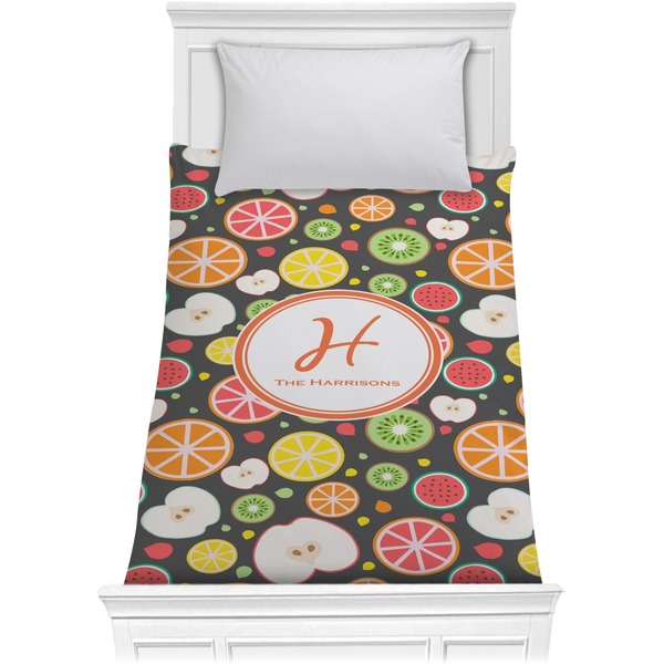 Custom Apples & Oranges Comforter - Twin XL (Personalized)