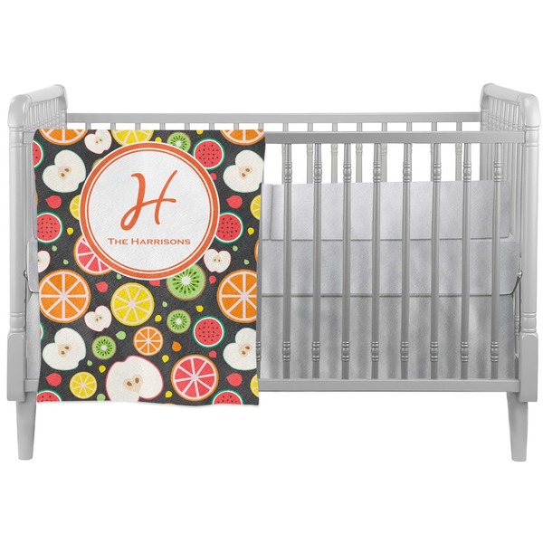Custom Apples & Oranges Crib Comforter / Quilt (Personalized)