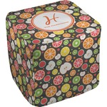 Apples & Oranges Cube Pouf Ottoman (Personalized)