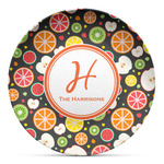 Apples & Oranges Microwave Safe Plastic Plate - Composite Polymer (Personalized)