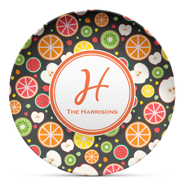 Custom Apples & Oranges Microwave Safe Plastic Plate - Composite Polymer (Personalized)