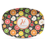 Apples & Oranges Plastic Platter - Microwave & Oven Safe Composite Polymer (Personalized)