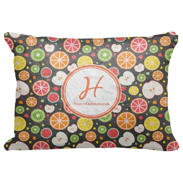 Custom Apples & Oranges Decorative Baby Pillowcase - 16"x12" (Personalized)