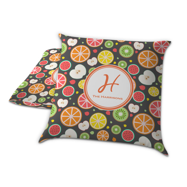 Apples & Oranges Decorative Pillow Case - TWO