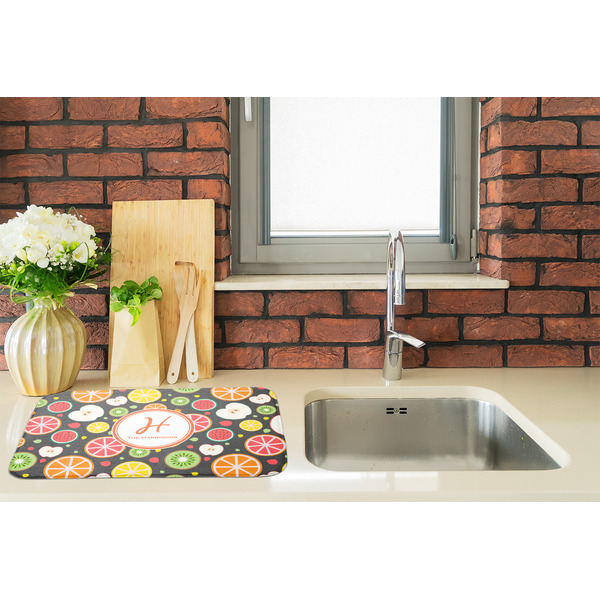 Apples & Oranges Dish Drying Mat - LIFESTYLE 2