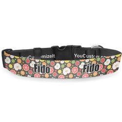 Apples & Oranges Deluxe Dog Collar - Small (8.5" to 12.5") (Personalized)
