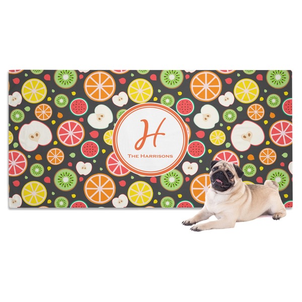 Custom Apples & Oranges Dog Towel (Personalized)