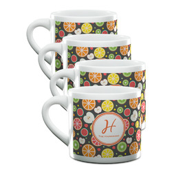 Apples & Oranges Double Shot Espresso Cups - Set of 4 (Personalized)
