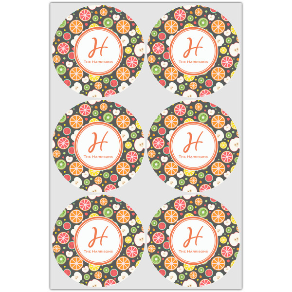 Apples & Oranges Drink Topper - Large - Set of 6