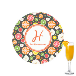 Apples & Oranges Printed Drink Topper - 2.15" (Personalized)