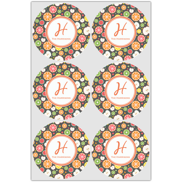 Apples & Oranges Drink Topper - XLarge - Set of 6