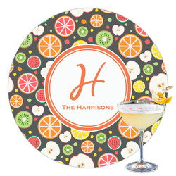 Apples & Oranges Printed Drink Topper - 3.5" (Personalized)