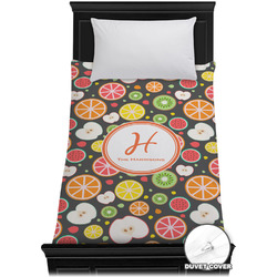 Apples & Oranges Duvet Cover - Twin XL (Personalized)