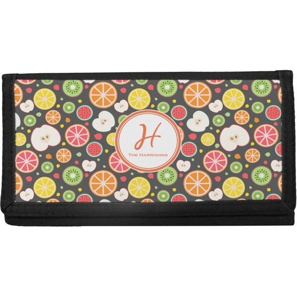 Custom Apples & Oranges Canvas Checkbook Cover (Personalized)
