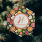 Apples & Oranges Frosted Glass Ornament - Hexagon (Lifestyle)