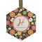 Apples & Oranges Frosted Glass Ornament - Hexagon